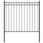 vidaXL Gartenzaun Stahl 1,7x0,8 m Schwarz vidaXL Gartenzaun Stahl 1,7x0,8 m Schwarz