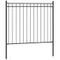 vidaXL Gartenzaun Stahl 1,7x0,8 m Schwarz vidaXL Gartenzaun Stahl 1,7x0,8 m Schwarz