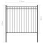 vidaXL Gartenzaun Stahl 1,7x0,8 m Schwarz vidaXL Gartenzaun Stahl 1,7x0,8 m Schwarz