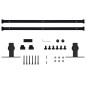 vidaXL Mini Schiebetürbeschlag Set für Schranktüren Carbonstahl 183 cm vidaXL Mini Schiebetürbeschlag Set für Schranktüren Carbonstahl 183 cm