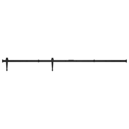 vidaXL Mini Schiebetürbeschlag Set für Schranktüren Carbonstahl 152 cm