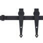 vidaXL Mini Schiebetürbeschlag Set für Schranktüren Carbonstahl 152 cm vidaXL Mini Schiebetürbeschlag Set für Schranktüren Carbonstahl 152 cm