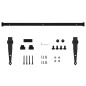 vidaXL Mini Schiebetürbeschlag Set für Schranktüren Carbonstahl 152 cm vidaXL Mini Schiebetürbeschlag Set für Schranktüren Carbonstahl 152 cm