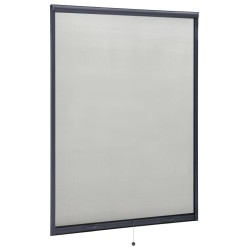 vidaXL Insektenschutzrollo für Fenster Anthrazit 130x170 cm
