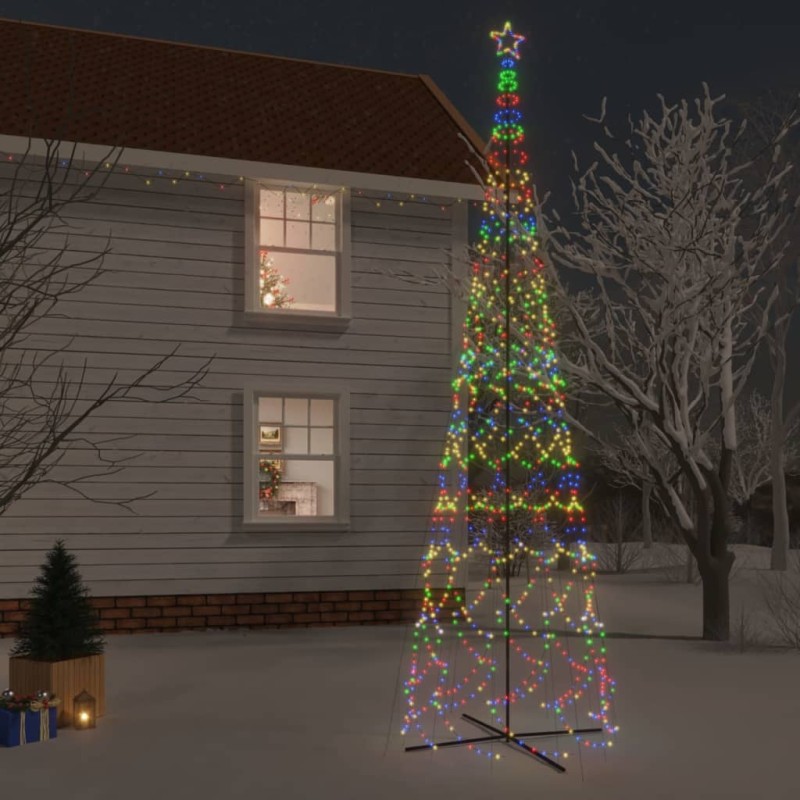 vidaXL LED-Weihnachtsbaum Kegelform Mehrfarbig 3000 LEDs 230x800 cm vidaXL LED-Weihnachtsbaum Kegelform Mehrfarbig 3000 LEDs 230x800 cm