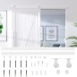 vidaXL Schiebetürbeschlag 183 cm Stahl Weiß vidaXL Schiebetürbeschlag 183 cm Stahl Weiß
