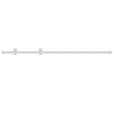 vidaXL Schiebetürbeschlag 200 cm Stahl Weiß