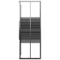 vidaXL Duschkabine mit Streifen ESG 80x70x180 cm Schwarz vidaXL Duschkabine mit Streifen ESG 80x70x180 cm Schwarz
