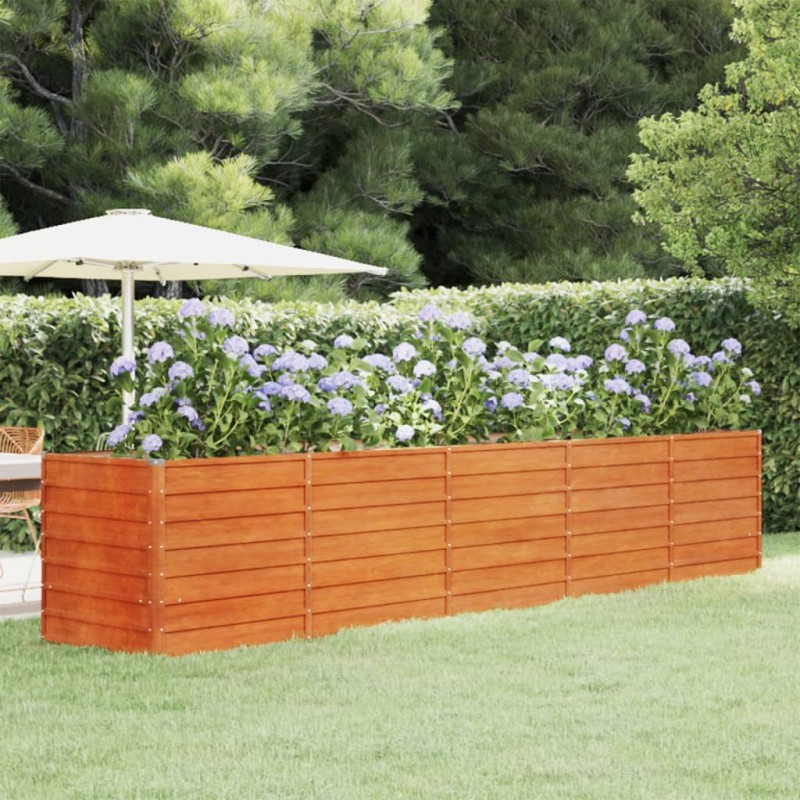 vidaXL Hochbeet Rostig 400x80x77 cm Cortenstahl vidaXL Hochbeet Rostig 400x80x77 cm Cortenstahl