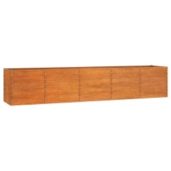 vidaXL Hochbeet Rostig 400x80x77 cm Cortenstahl