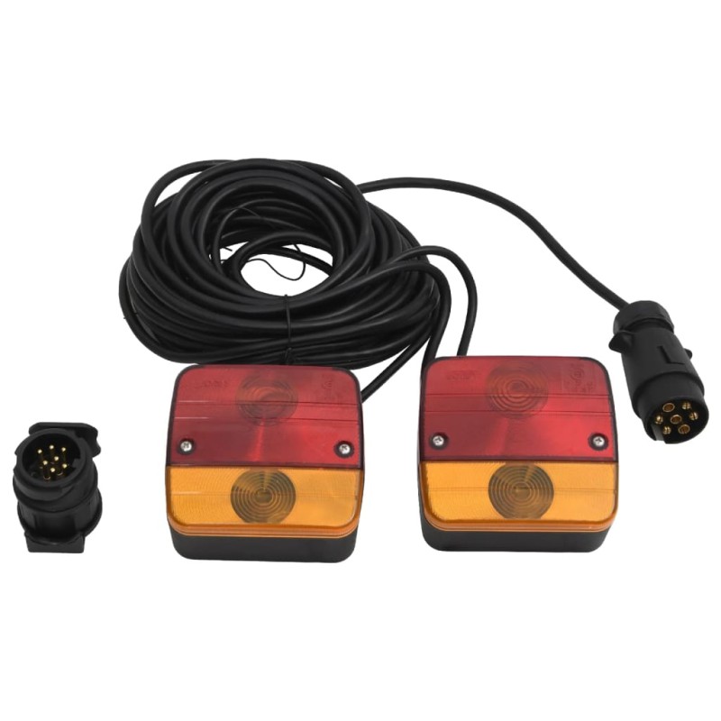 vidaXL Anhängerleuchten 2 Stk. Rot 10,5x5x9,5 cm 12V Klassisch vidaXL Anhängerleuchten 2 Stk. Rot 10,5x5x9,5 cm 12V Klassisch