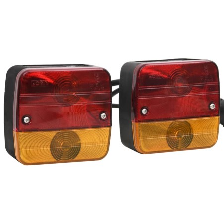 vidaXL Anhängerleuchten 2 Stk. Rot 10,5x5x9,5 cm 12V Klassisch