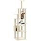 vidaXL Kratzbaum mit Sisal-Kratzsäulen Creme 183 cm vidaXL Kratzbaum mit Sisal-Kratzsäulen Creme 183 cm