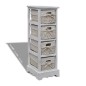 vidaXL Holz-Schränkchen mit 4 Flechtkörben Weiß vidaXL Holz-Schränkchen mit 4 Flechtkörben Weiß