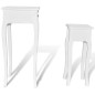 vidaXL Satztisch-Set 2-tlg. mit Schublade Weiß vidaXL Satztisch-Set 2-tlg. mit Schublade Weiß