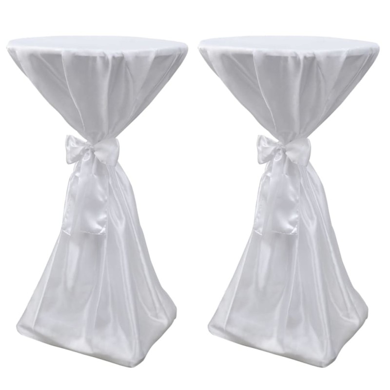 2 x Tischhusse Stehtischhusse weiß 70 cm 2 x Tischhusse Stehtischhusse weiß 70 cm