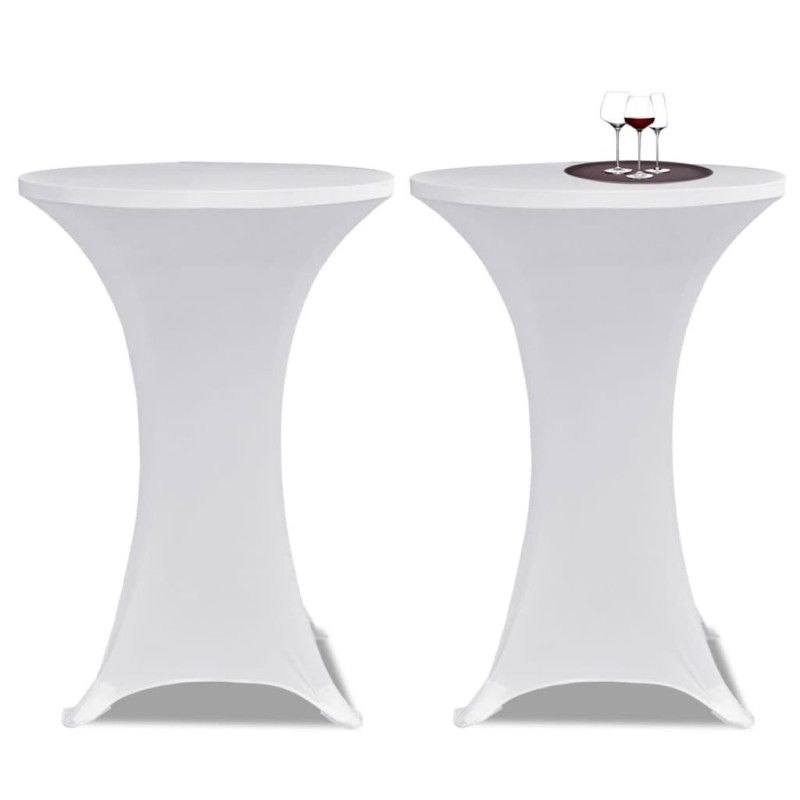 2 x Tischhusse für Stehtisch Stretchhusse Ø80 cm weiß 2 x Tischhusse für Stehtisch Stretchhusse Ø80 cm weiß