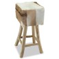 vidaXL Barhocker Echtleder und Teak Massivholz vidaXL Barhocker Echtleder und Teak Massivholz
