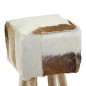 vidaXL Barhocker Echtleder und Teak Massivholz vidaXL Barhocker Echtleder und Teak Massivholz