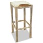 vidaXL Barhocker Echtleder und Teak Massivholz vidaXL Barhocker Echtleder und Teak Massivholz