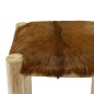 vidaXL Barhocker Echtleder und Teak Massivholz vidaXL Barhocker Echtleder und Teak Massivholz