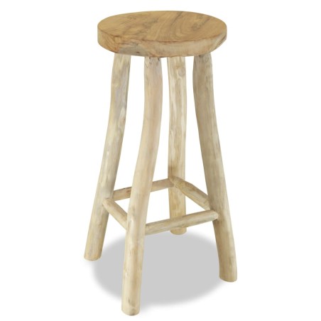 vidaXL Barhocker Teak Massivholz 