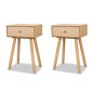 vidaXL Nachttisch 2 Stk. Kiefernholz Massiv 40 x 30 x 61 cm Braun vidaXL Nachttisch 2 Stk. Kiefernholz Massiv 40 x 30 x 61 cm Braun