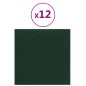 Wandpaneele 12 Stk. Dunkelgrün 30x30 cm Stoff 1,08 m² Wandpaneele 12 Stk. Dunkelgrün 30x30 cm Stoff 1,08 m²
