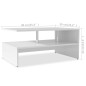 vidaXL Couchtisch Holzwerkstoff 90x59x42 cm Weiß vidaXL Couchtisch Holzwerkstoff 90x59x42 cm Weiß