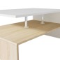 vidaXL Couchtisch Holzwerkstoff 90x59x42 cm Eiche und Weiß vidaXL Couchtisch Holzwerkstoff 90x59x42 cm Eiche und Weiß