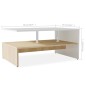 vidaXL Couchtisch Holzwerkstoff 90x59x42 cm Eiche und Weiß vidaXL Couchtisch Holzwerkstoff 90x59x42 cm Eiche und Weiß