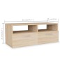 vidaXL TV-Schrank Holzwerkstoff 95x35x36 cm Eiche vidaXL TV-Schrank Holzwerkstoff 95x35x36 cm Eiche