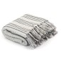 vidaXL Überwurf Baumwolle Streifen 125x150 cm Grau und Weiß vidaXL Überwurf Baumwolle Streifen 125x150 cm Grau und Weiß