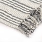 vidaXL Überwurf Baumwolle Streifen 220x250 cm Grau und Weiß vidaXL Überwurf Baumwolle Streifen 220x250 cm Grau und Weiß
