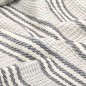 vidaXL Überwurf Baumwolle Streifen 220x250 cm Grau und Weiß vidaXL Überwurf Baumwolle Streifen 220x250 cm Grau und Weiß