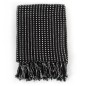 vidaXL Überwurf Baumwolle Kariert 125x150 cm Schwarz vidaXL Überwurf Baumwolle Kariert 125x150 cm Schwarz
