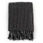 vidaXL Überwurf Baumwolle Kariert 160x210 cm Schwarz vidaXL Überwurf Baumwolle Kariert 160x210 cm Schwarz