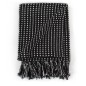 vidaXL Überwurf Baumwolle Kariert 160x210 cm Schwarz vidaXL Überwurf Baumwolle Kariert 160x210 cm Schwarz