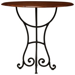 vidaXL Esstisch Massivholz mit Honigfarbenem Finish 80x76 cm