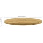 vidaXL Tischplatte Eichenholz Massiv Rund 44 mm 400 mm vidaXL Tischplatte Eichenholz Massiv Rund 44 mm 400 mm
