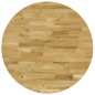 vidaXL Tischplatte Eichenholz Massiv Rund 44 mm 600 mm vidaXL Tischplatte Eichenholz Massiv Rund 44 mm 600 mm