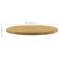 vidaXL Tischplatte Eichenholz Massiv Rund 44 mm 600 mm vidaXL Tischplatte Eichenholz Massiv Rund 44 mm 600 mm