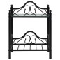 vidaXL Nachttisch Stahl und Hartglas 45 x 30,5 x 60 cm Schwarz vidaXL Nachttisch Stahl und Hartglas 45 x 30,5 x 60 cm Schwarz