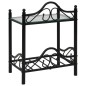 vidaXL Nachttisch Stahl und Hartglas 45 x 30,5 x 60 cm Schwarz vidaXL Nachttisch Stahl und Hartglas 45 x 30,5 x 60 cm Schwarz