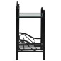 vidaXL Nachttisch Stahl und Hartglas 45 x 30,5 x 60 cm Schwarz vidaXL Nachttisch Stahl und Hartglas 45 x 30,5 x 60 cm Schwarz