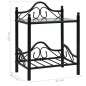 vidaXL Nachttisch Stahl und Hartglas 45 x 30,5 x 60 cm Schwarz vidaXL Nachttisch Stahl und Hartglas 45 x 30,5 x 60 cm Schwarz