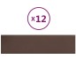 vidaXL Wandpaneele 12 Stk. Braun 60x15 cm Kunstleder 1,08 m² vidaXL Wandpaneele 12 Stk. Braun 60x15 cm Kunstleder 1,08 m²