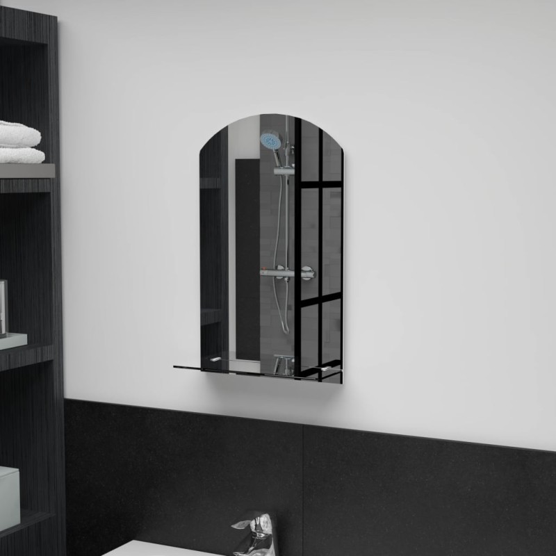 vidaXL Wandspiegel mit Regal 30×50 cm Hartglas vidaXL Wandspiegel mit Regal 30×50 cm Hartglas