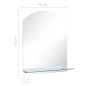 vidaXL Wandspiegel mit Regal 30×50 cm Hartglas vidaXL Wandspiegel mit Regal 30×50 cm Hartglas