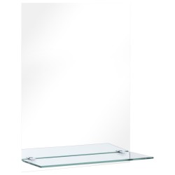 vidaXL Wandspiegel mit Regal 30×50 cm Hartglas